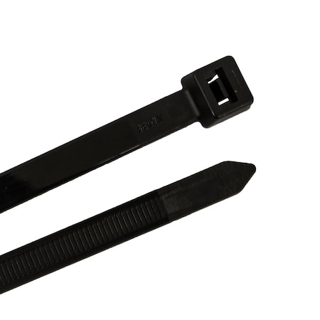 Forney Cable Tie, 36 in L, 10.70 in Max Bundle Dia., Black, Nylon 6/6, 175 lb Strength, 10 PK 62086